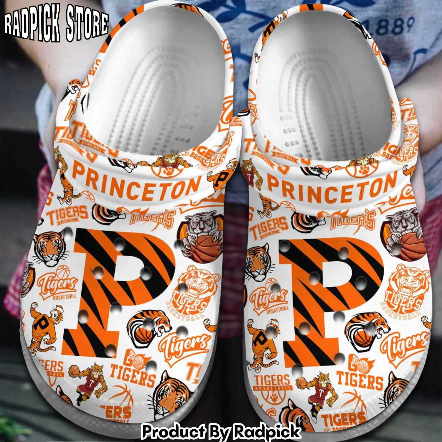 Radpick princeton tigers ncaa sport clogs shoes comfortable for men women rp6521986